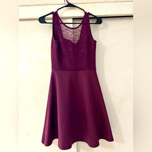 Dark Purple Lace Detail Dress by H&M Divided size 6